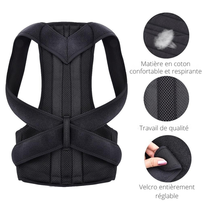 Correcteur de posture réglable 46 cm - maintien discret au quotidien