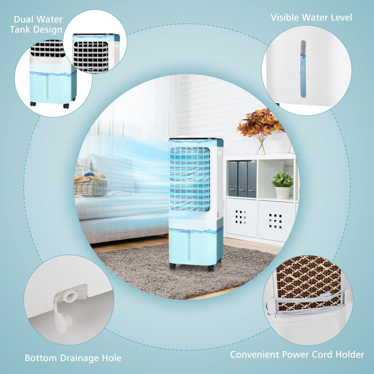 Refroidisseur d'air 4-en-1 Écologique | Confort Personnalisé avec Réservoir de 12L