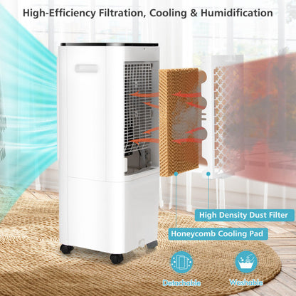 Refroidisseur d'air 4-en-1 Écologique | Confort Personnalisé avec Réservoir de 12L
