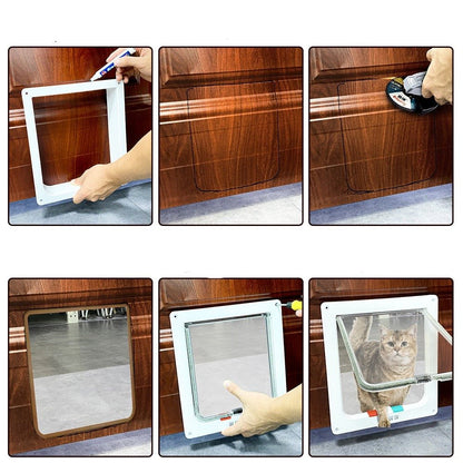 Porte Pliante Sécurisée pour Animaux | Trappe à 4 Voies et Design Polyvalent