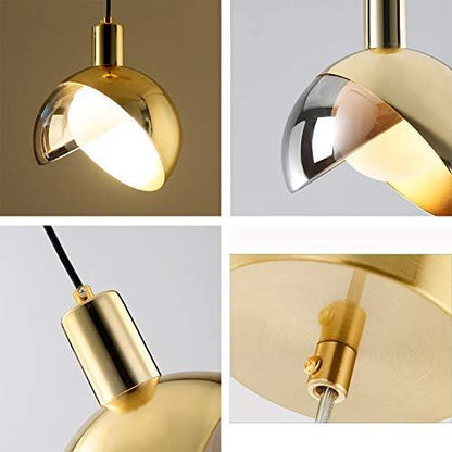 Suspension en Verre Doré Moderne | Design Scandinave Élégant et Réglable