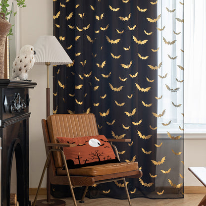 Rideaux Sheer au Motif de Chauve-Souris | Ambiance Mystique et Intimité Subtile