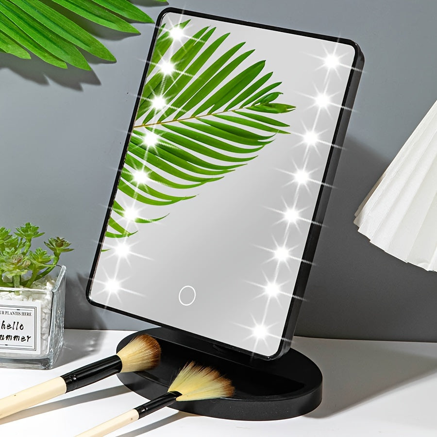 Miroir de Maquillage LED Ajustable | Luminosité Réglable et Portable