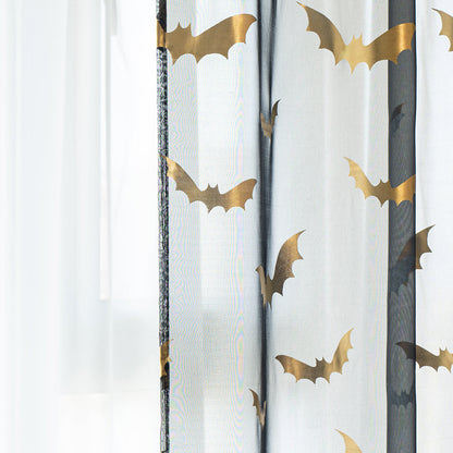 Rideaux Sheer au Motif de Chauve-Souris | Ambiance Mystique et Intimité Subtile