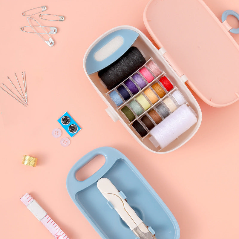 en-Un-Coffret de Couture avec Bouton et Dé à Coudre
