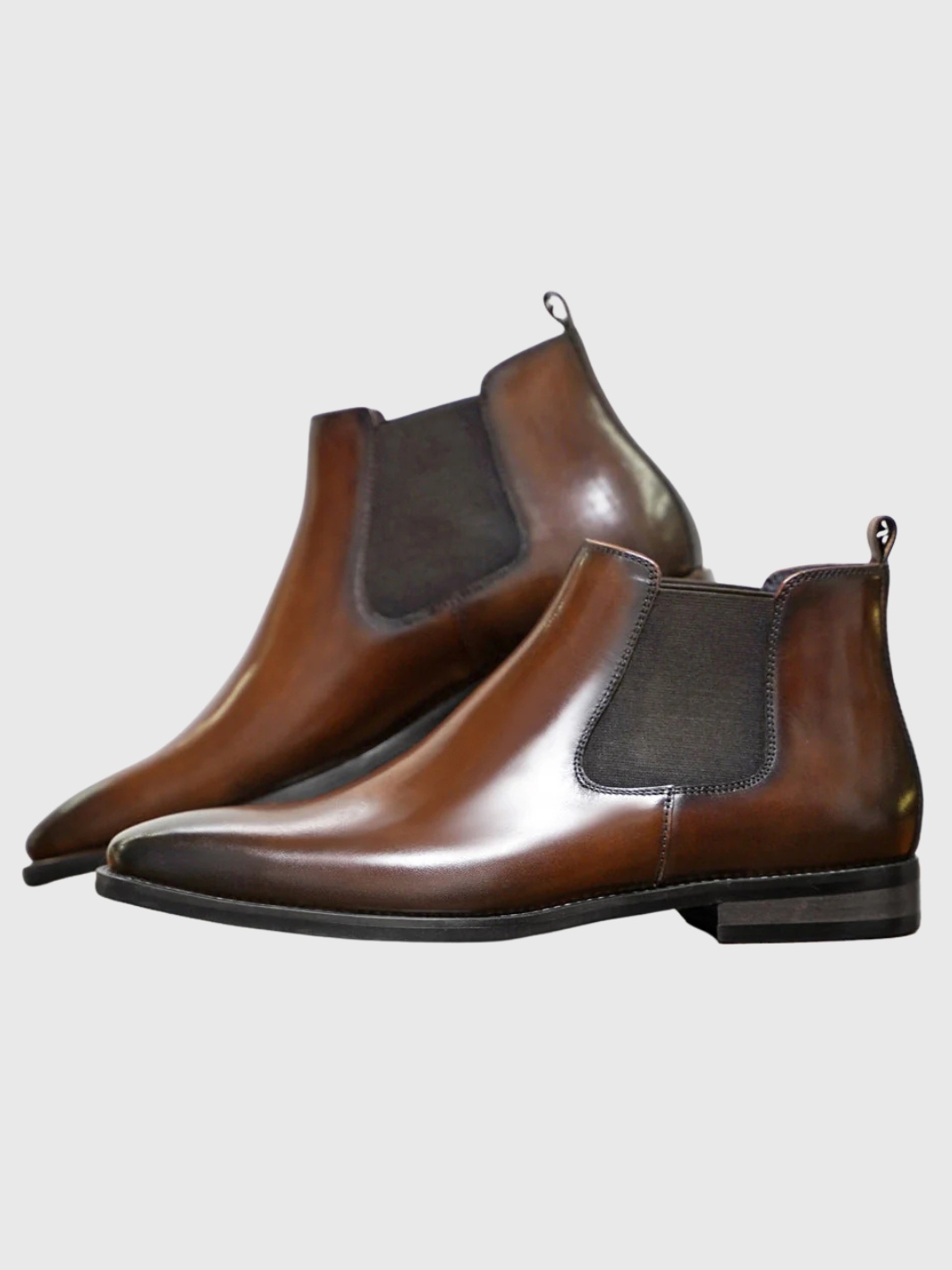 HELVIA - Bottines Chelsea Homme – Cuir Premium – Style Élégant