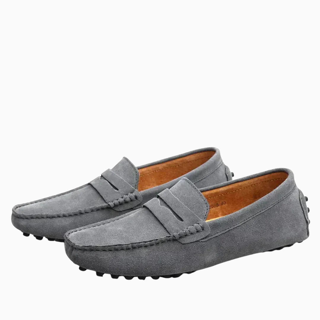 Mocassins homme en daim style driving slip on casual