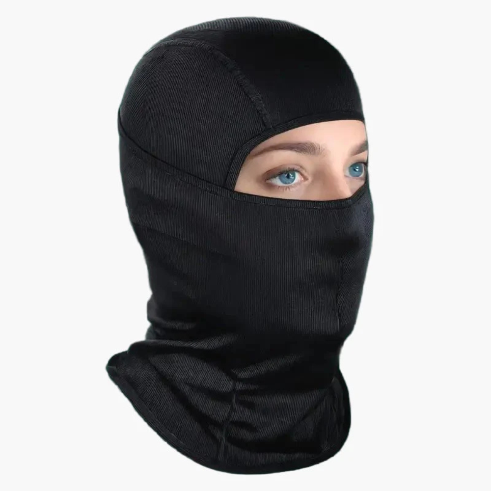 Breathable balaclava hood – face protected in cold weather