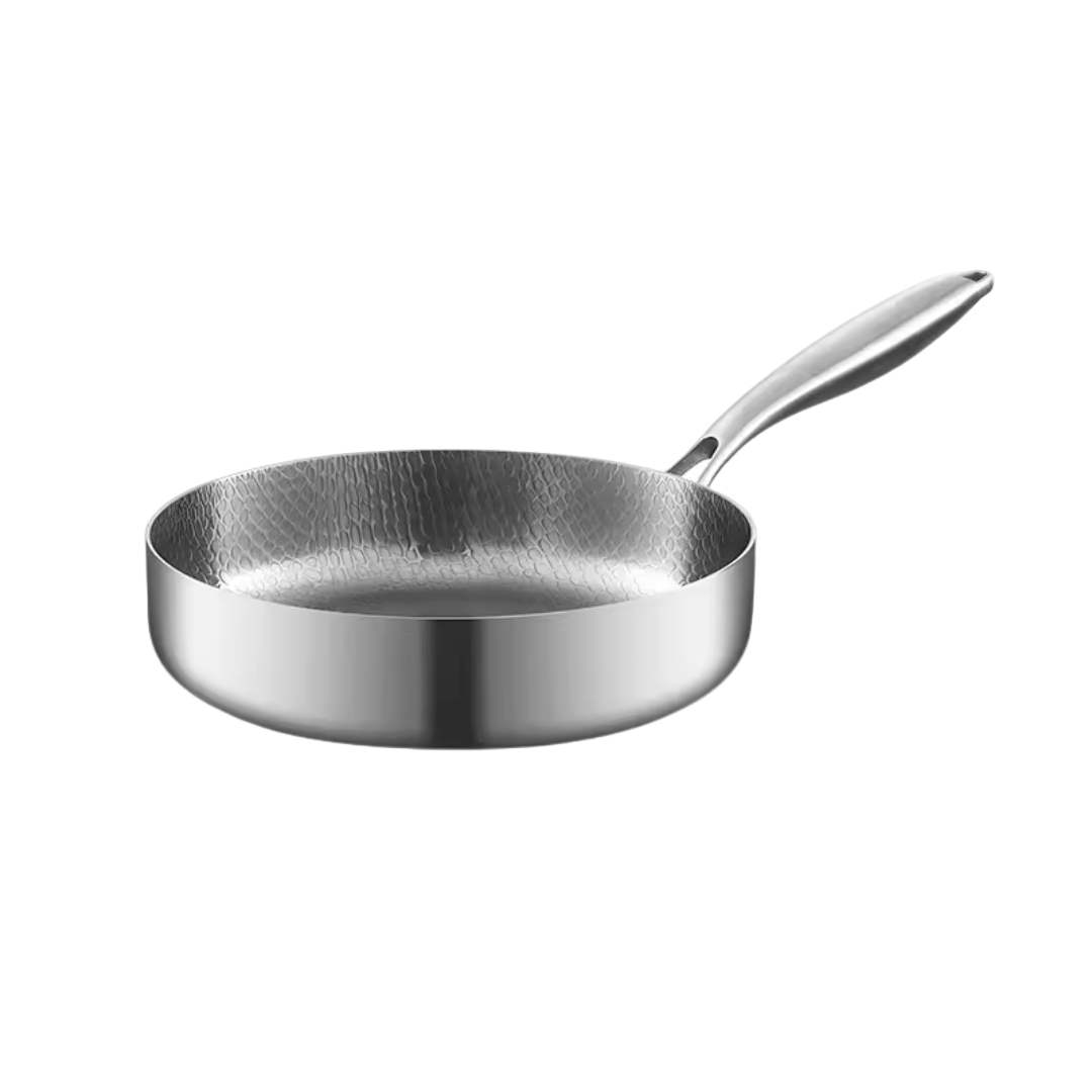 Poêle Haute en Titane – Ustensiles de Cuisine Durables et Sains sans Revêtements Toxiques