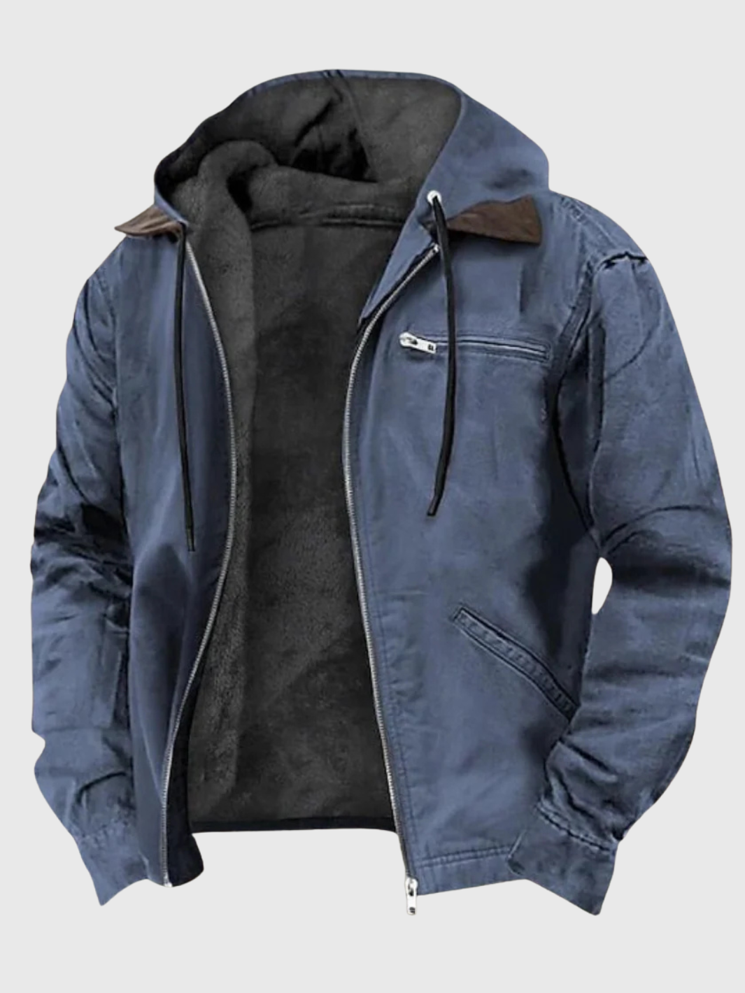 Helvia - Hoodie zippé pour homme en brun confortable et tendance