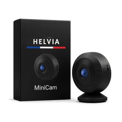 Helvia – MiniCam  Espion 4K WiFi avec Vision Nocturne et Détection de Mouvement