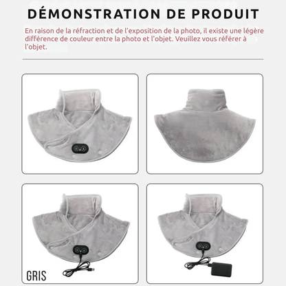 Coussin chauffant USB en velours - 3 températures, douce vibration
