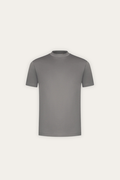 T-shirt Élégant en Coton Mercerisé | Finition Brillante et Coupe Ajustée
