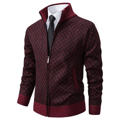 Pull Zippé Tendance et Confortable | Style Moderne avec Motif Géométrique