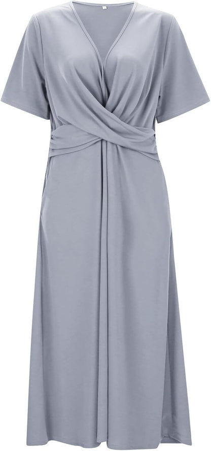 Robe Vintage Femme Décolleté en V | Élégance Intemporelle et Confort Moderne