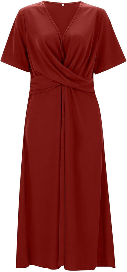 Robe Vintage Femme Décolleté en V | Élégance Intemporelle et Confort Moderne