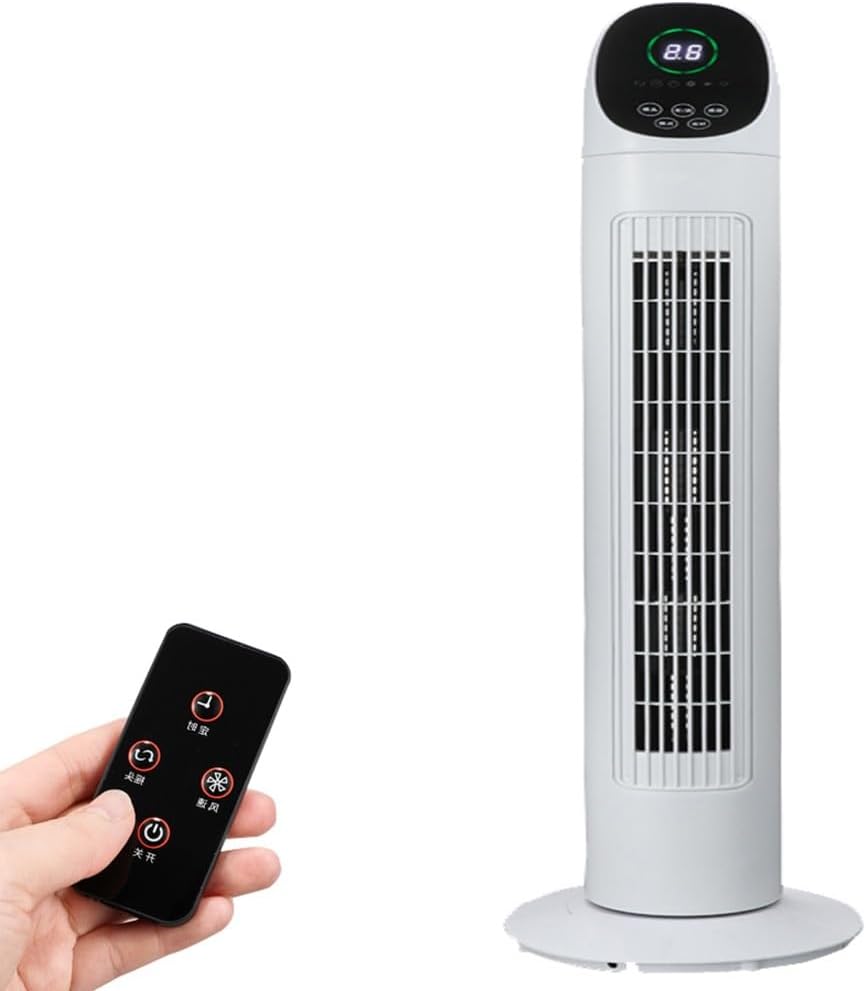 Ventilateur Tour Oscillant Silencieux | Design Épuré avec Télécommande et 80° d'Oscillation