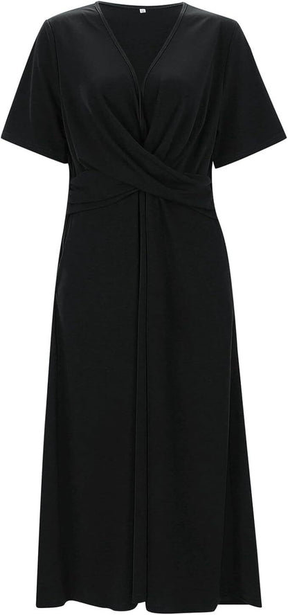 Robe Vintage Femme Décolleté en V | Élégance Intemporelle et Confort Moderne