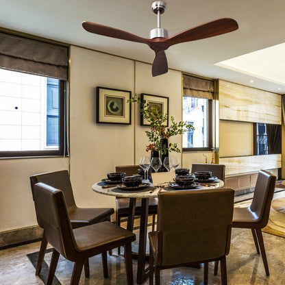 Ventilateur de Plafond Télécommandé | Design Élégant en Nickel Brossé de 52 Pouces