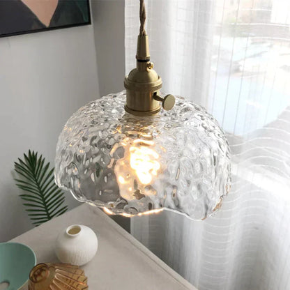 Lampe Suspendue en Laiton et Verre | Élégance Moderne et Installation Facile