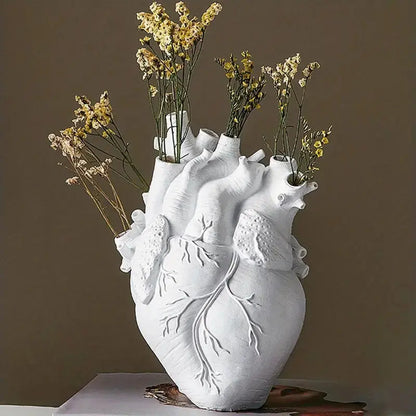 Vase en Céramique en Forme de Cœur | Décoration Romantique et Élégante