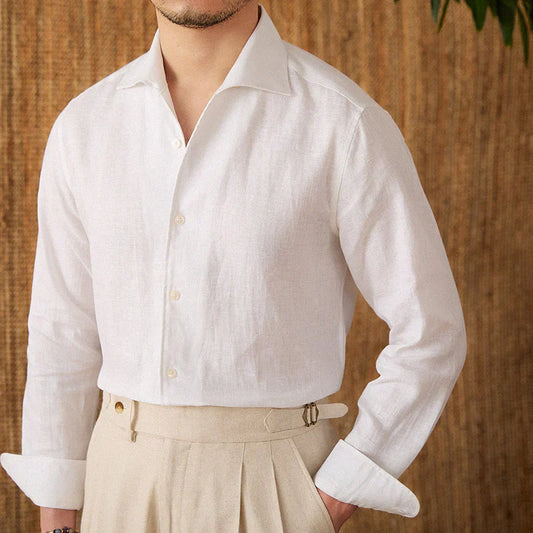 Chemise en Lin Tropical pour Homme | Élégance Décontractée et Confort Optimal