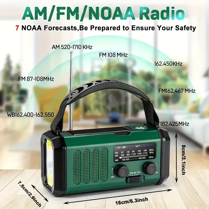Radio d'urgence Multifonctionnelle | Panneau Solaire et Chargeur USB