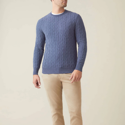 Pull en Maille Torsadée pour Hommes | Confort Douillet en Cachemire