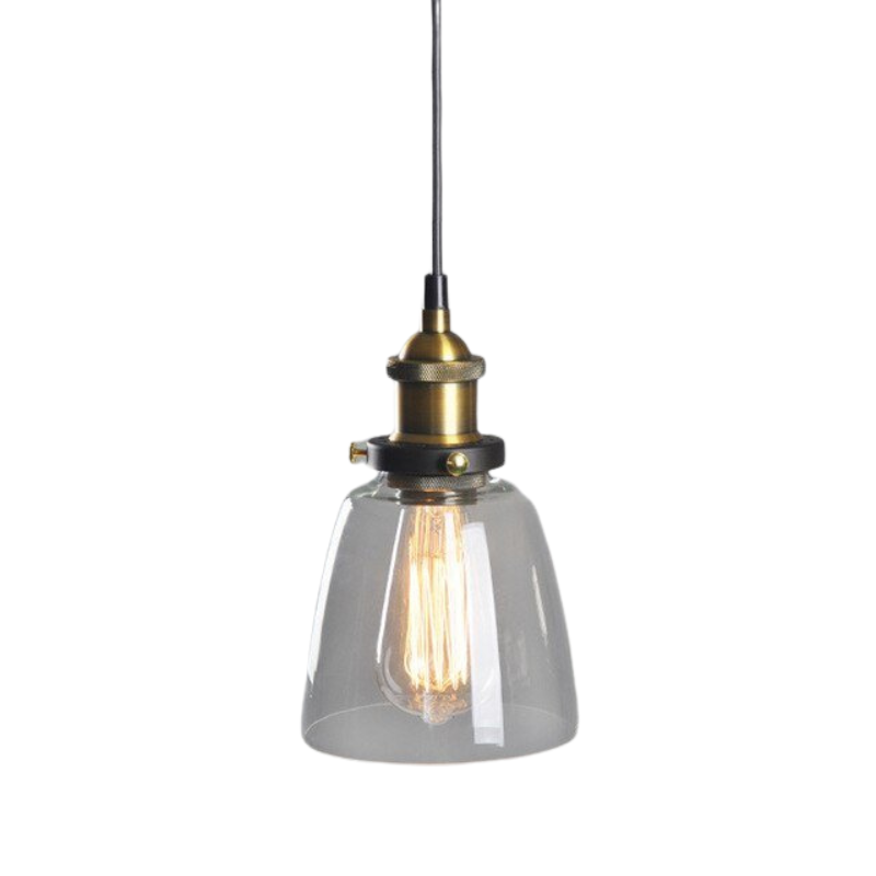 Lampe Suspendue Industrielle en Verre | Design Élégant et Minimaliste