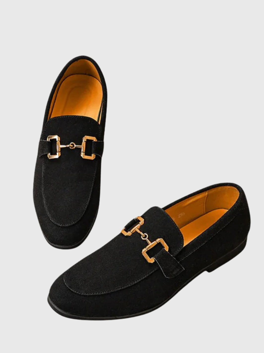 HELVIA - Mocassins homme en daim avec mors métallique chaussures à enfiler