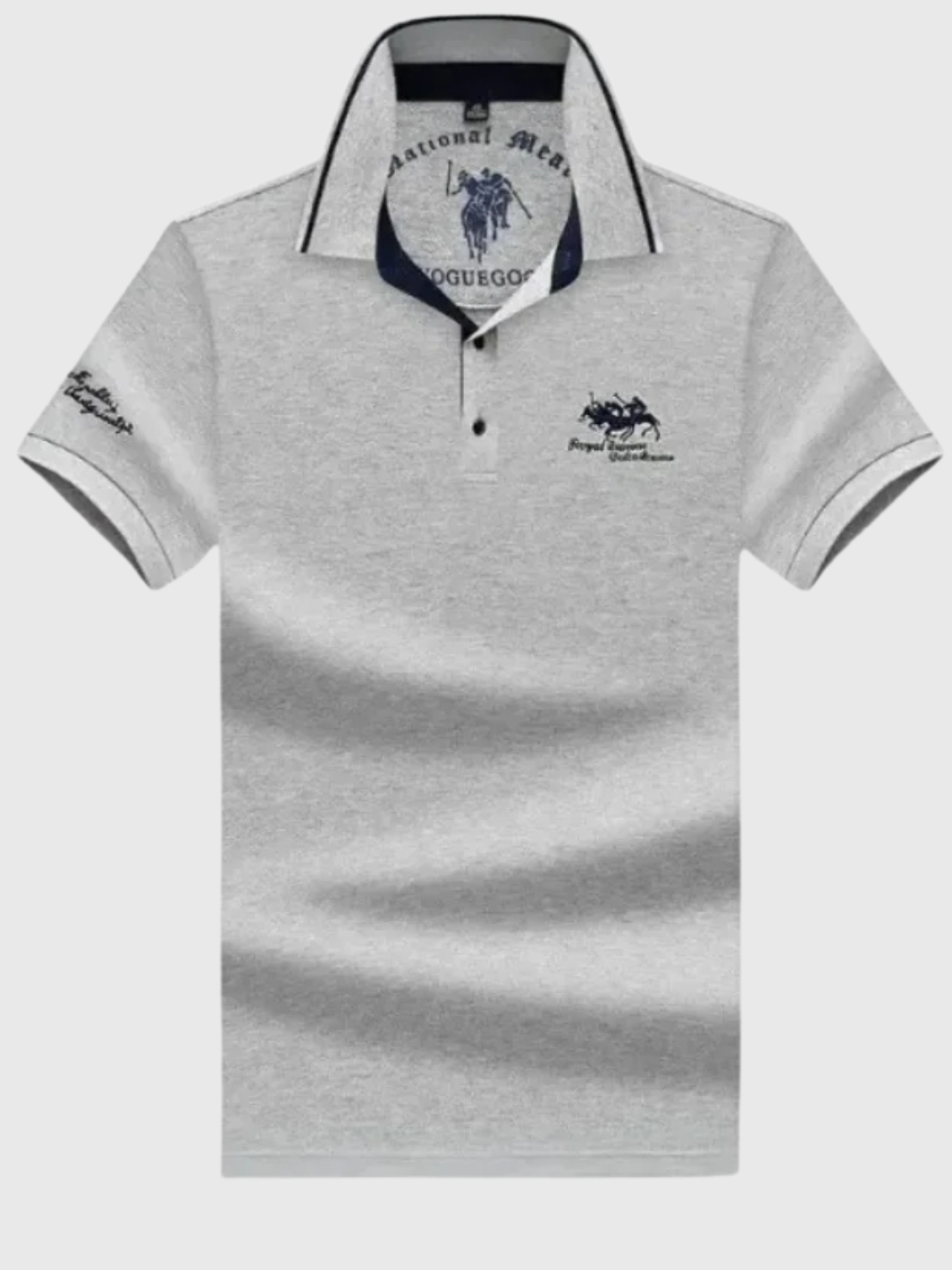 HELVIA - Polo Homme Col Contrasté – Édition Signature Brodée