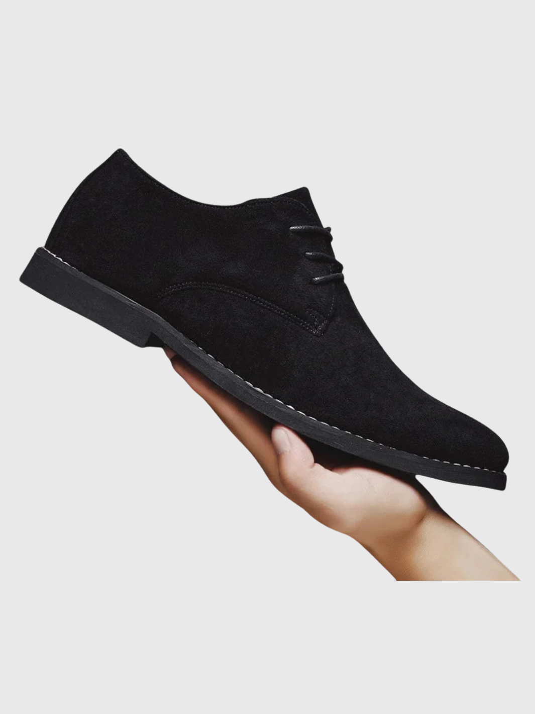 HELVIA - Chaussures homme type oxford en daim à lacets style classique habillé