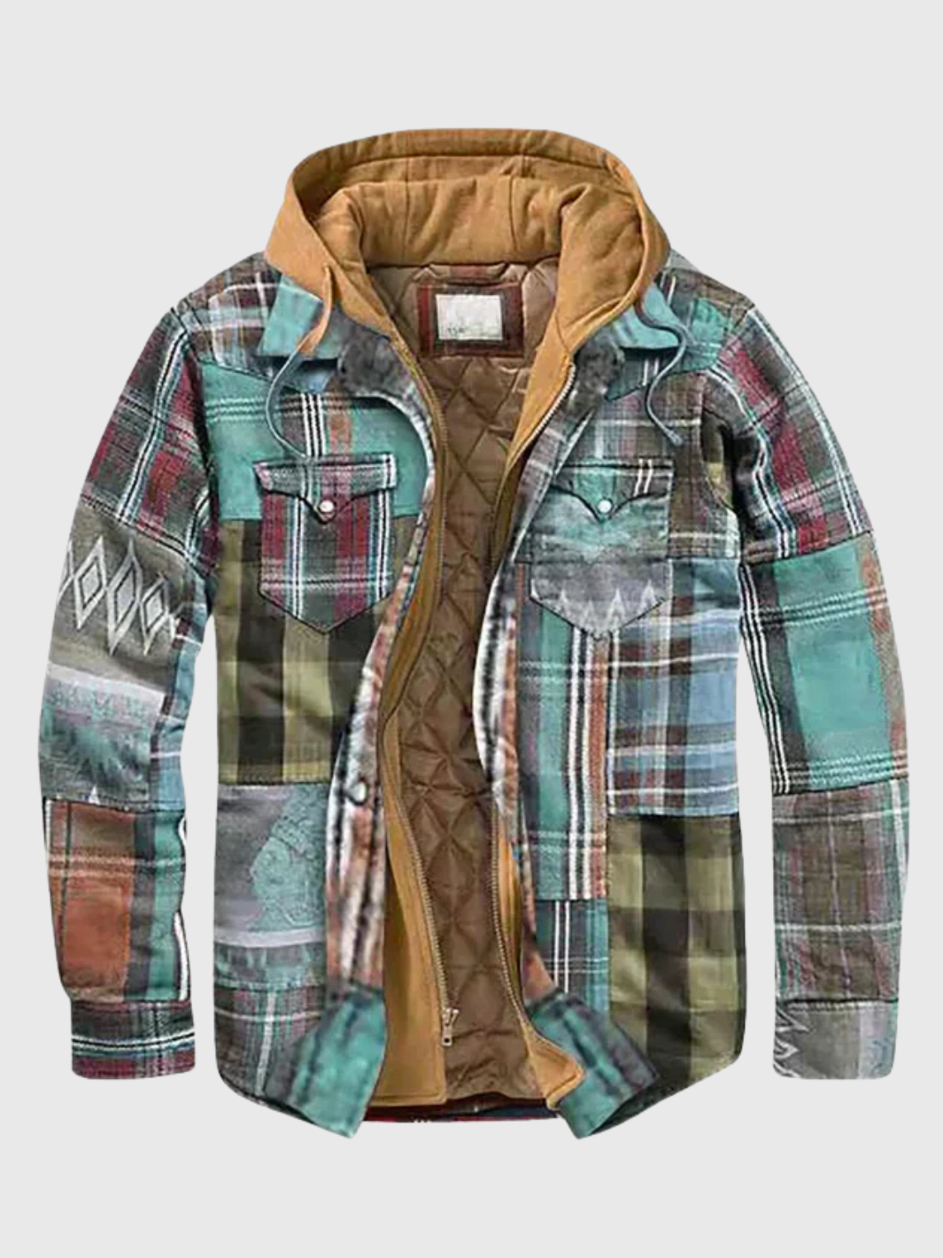 HELVIA - Veste Patchwork Carreaux