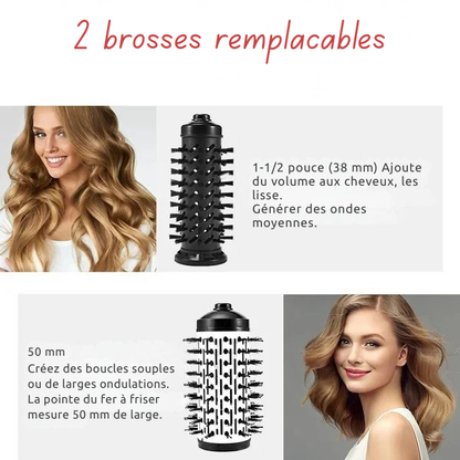 Asciugacapelli 3-in-1 Rotante – Volume, Ricci e Piega Professionale a Casa