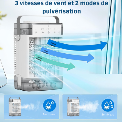 Mini Climatiseur Portable 3-en-1 – Rafraîchissement Instantané et Confort au Quotidien | Helvia