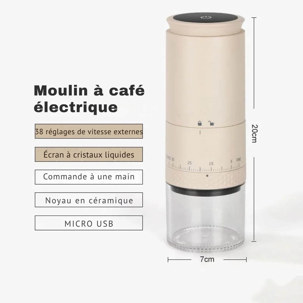 Moulin à café électrique 13 W - 38 niveaux pour chaque mouture