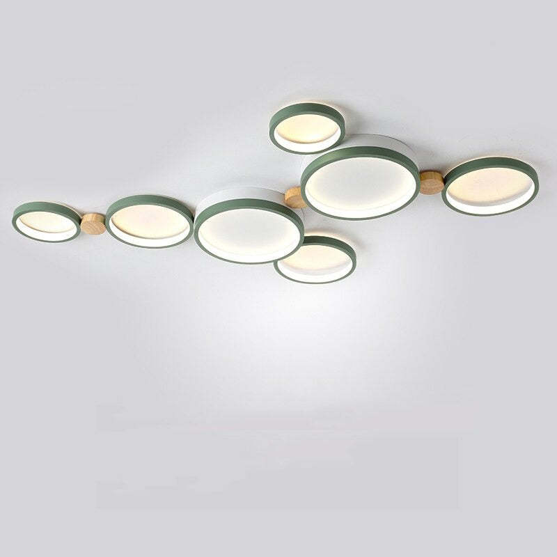 Plafonnier Élégant Blanc et Gris | Design Moderne et Illumination Uniforme