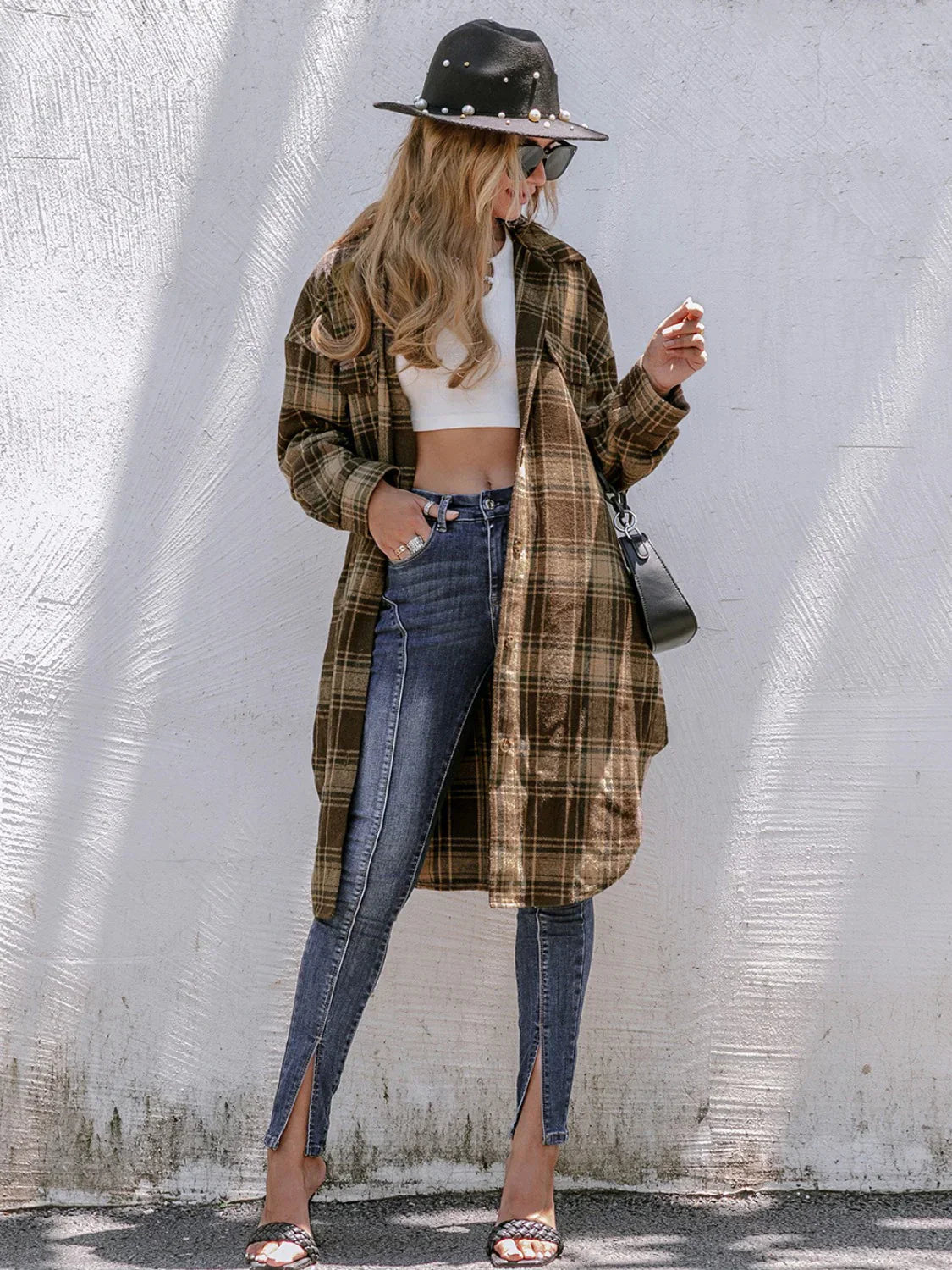 Manteau Long à Carreaux pour Femmes | Élégance et Confort en Hiver