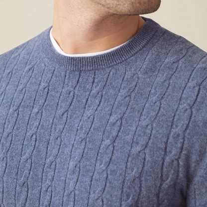 Pull en Maille Torsadée pour Hommes | Confort Douillet en Cachemire