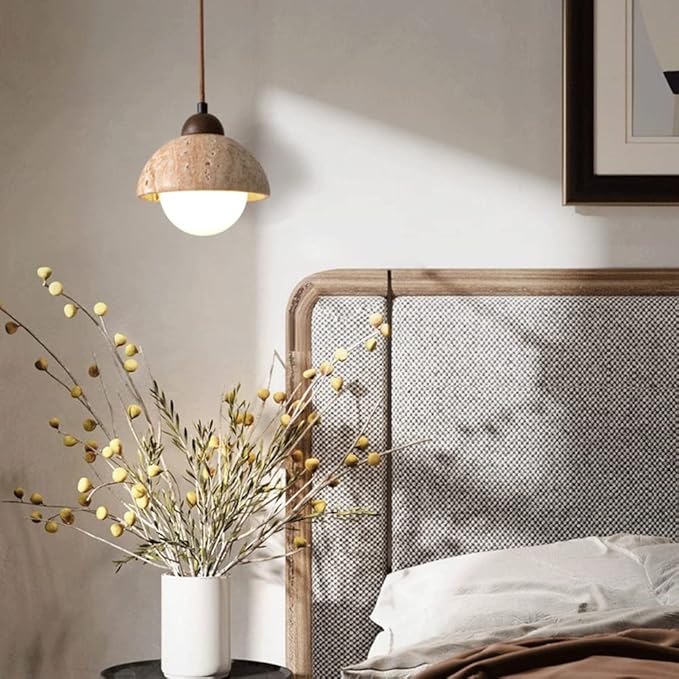 Suspension en Marbre Naturel | Éclairage Élégant et Durable