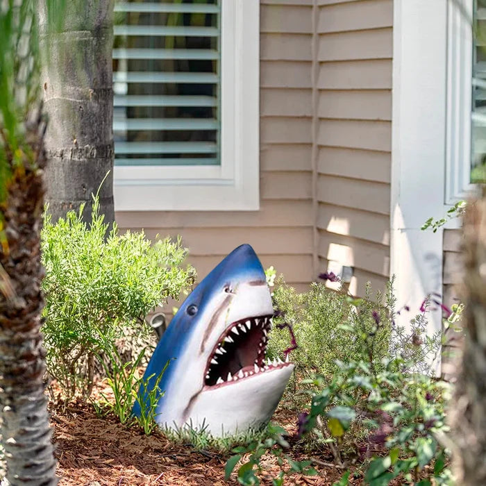 Sculpture de Requin de Jardin | Art Mural Résistant aux Intempéries