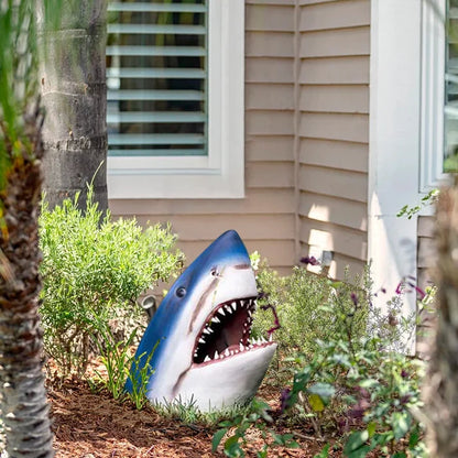 Sculpture de Requin de Jardin | Art Mural Résistant aux Intempéries