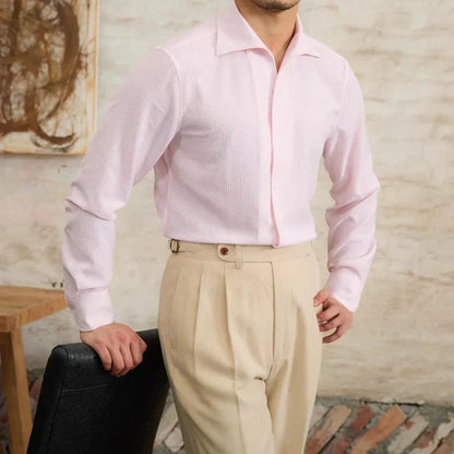Chemise Ajustée Micro-Carreaux Distinguée | Élégance Classique et Confort Contemporain
