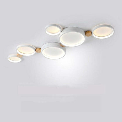 Plafonnier Élégant Blanc et Gris | Design Moderne et Illumination Uniforme