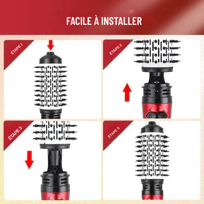 Asciugacapelli 3-in-1 Rotante – Volume, Ricci e Piega Professionale a Casa