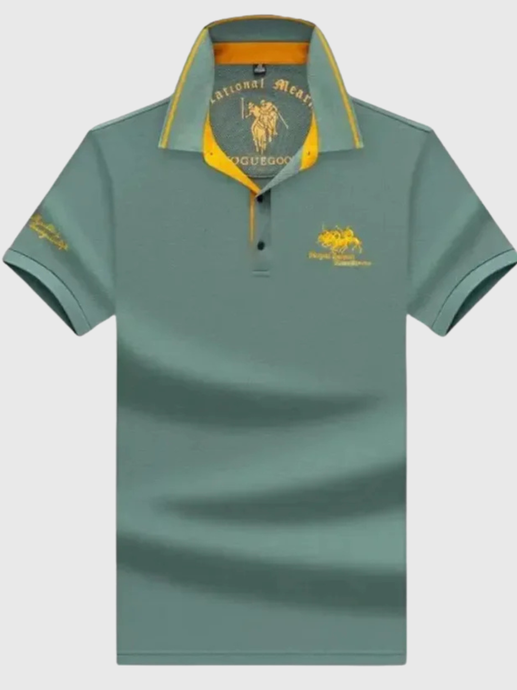 HELVIA - Polo Homme Col Contrasté – Édition Signature Brodée