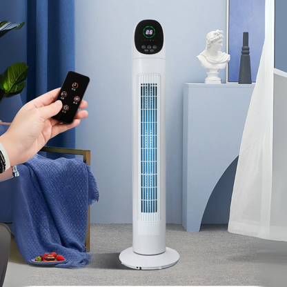 Ventilateur Tour Oscillant Silencieux | Design Épuré avec Télécommande et 80° d'Oscillation