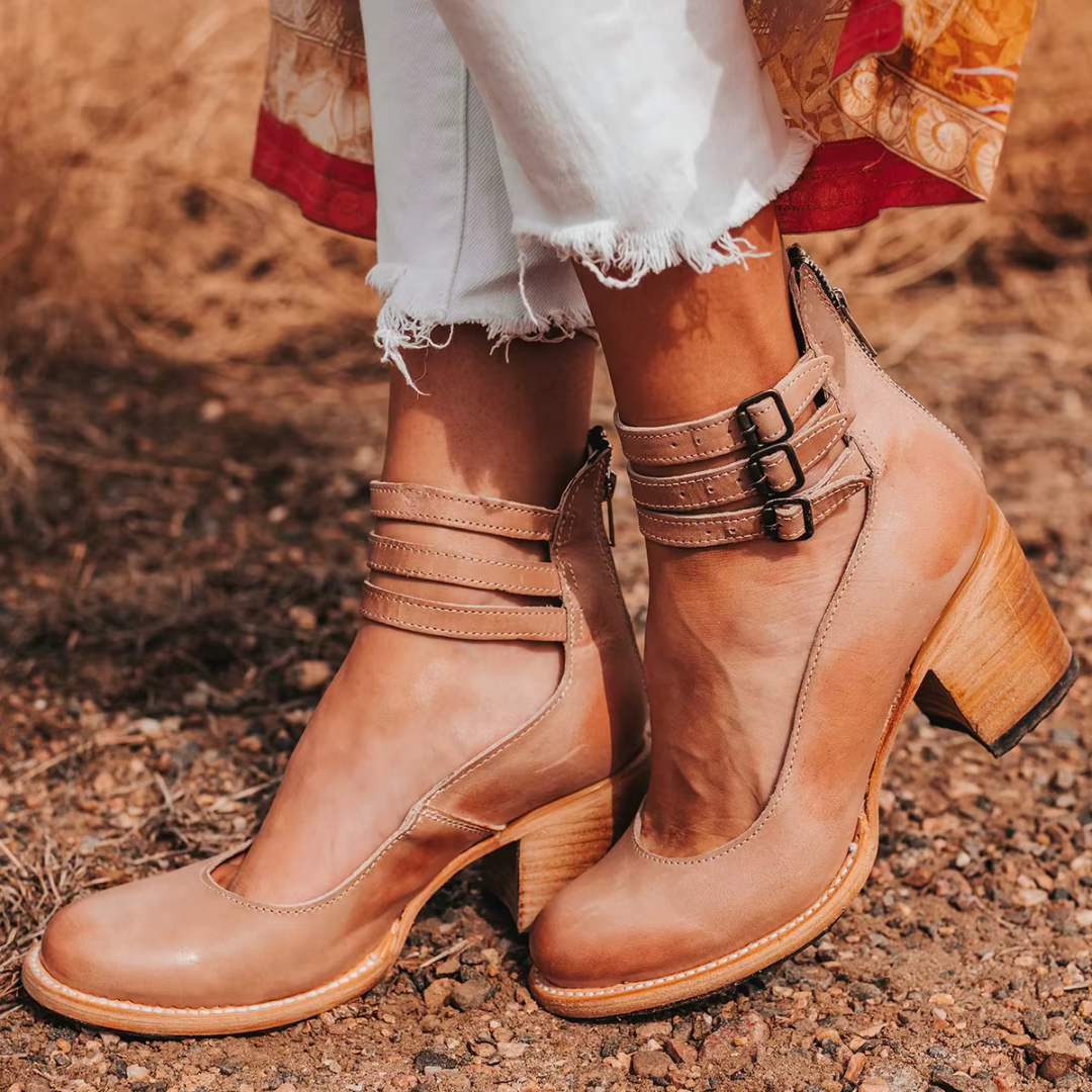 Pompes à Talons Épais Vintage | Élégance et Confort au Quotidien