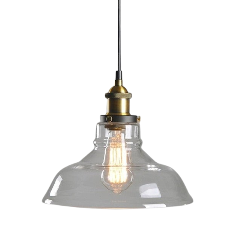 Lampe Suspendue Industrielle en Verre | Design Élégant et Minimaliste