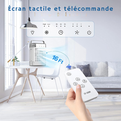 Mini Climatiseur Portable 3-en-1 – Rafraîchissement Instantané et Confort au Quotidien | Helvia